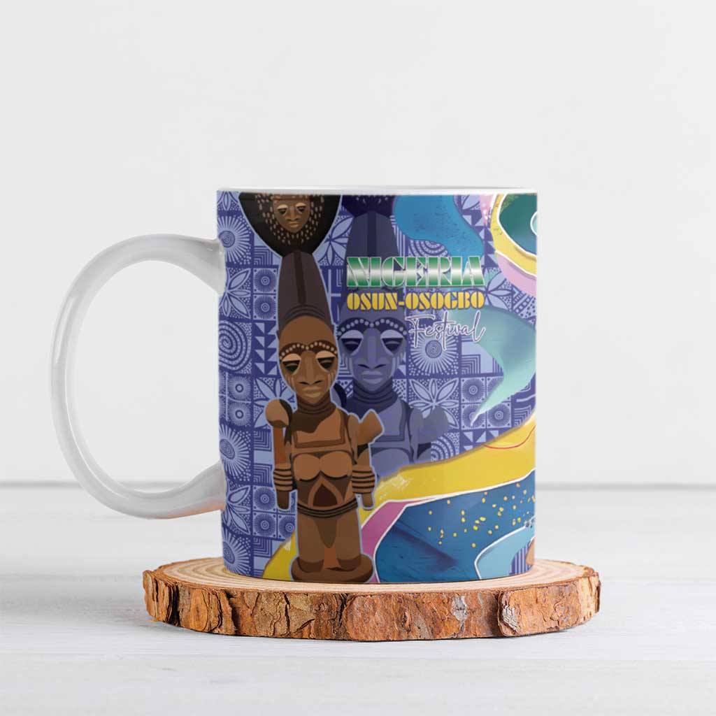 Nigeria Osun-Osogbo Festival Ceramic Mug Oshun God - Yoruba Pattern - Wonder Print Shop