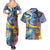 Nigeria Osun-Osogbo Festival Couples Matching Summer Maxi Dress and Hawaiian Shirt Oshun God - Yoruba Pattern - Wonder Print Shop
