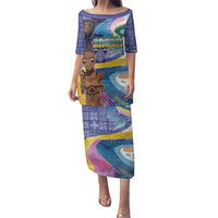 Nigeria Osun-Osogbo Festival Family Matching Puletasi and Hawaiian Shirt Oshun God - Yoruba Pattern - Wonder Print Shop