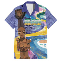 Nigeria Osun-Osogbo Festival Family Matching Short Sleeve Bodycon Dress and Hawaiian Shirt Oshun God - Yoruba Pattern - Wonder Print Shop