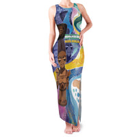 Nigeria Osun-Osogbo Festival Family Matching Tank Maxi Dress and Hawaiian Shirt Oshun God - Yoruba Pattern - Wonder Print Shop