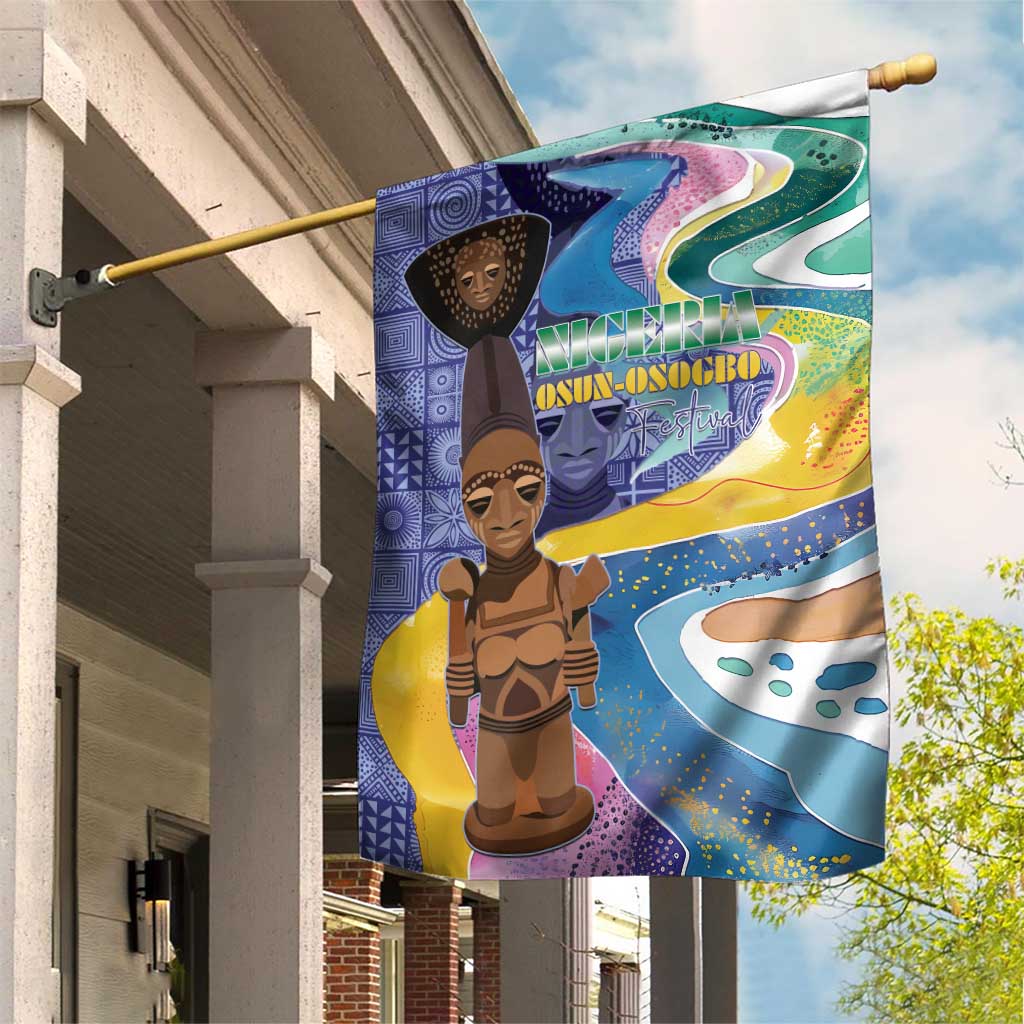 Nigeria Osun-Osogbo Festival Garden Flag Oshun God - Yoruba Pattern - Wonder Print Shop