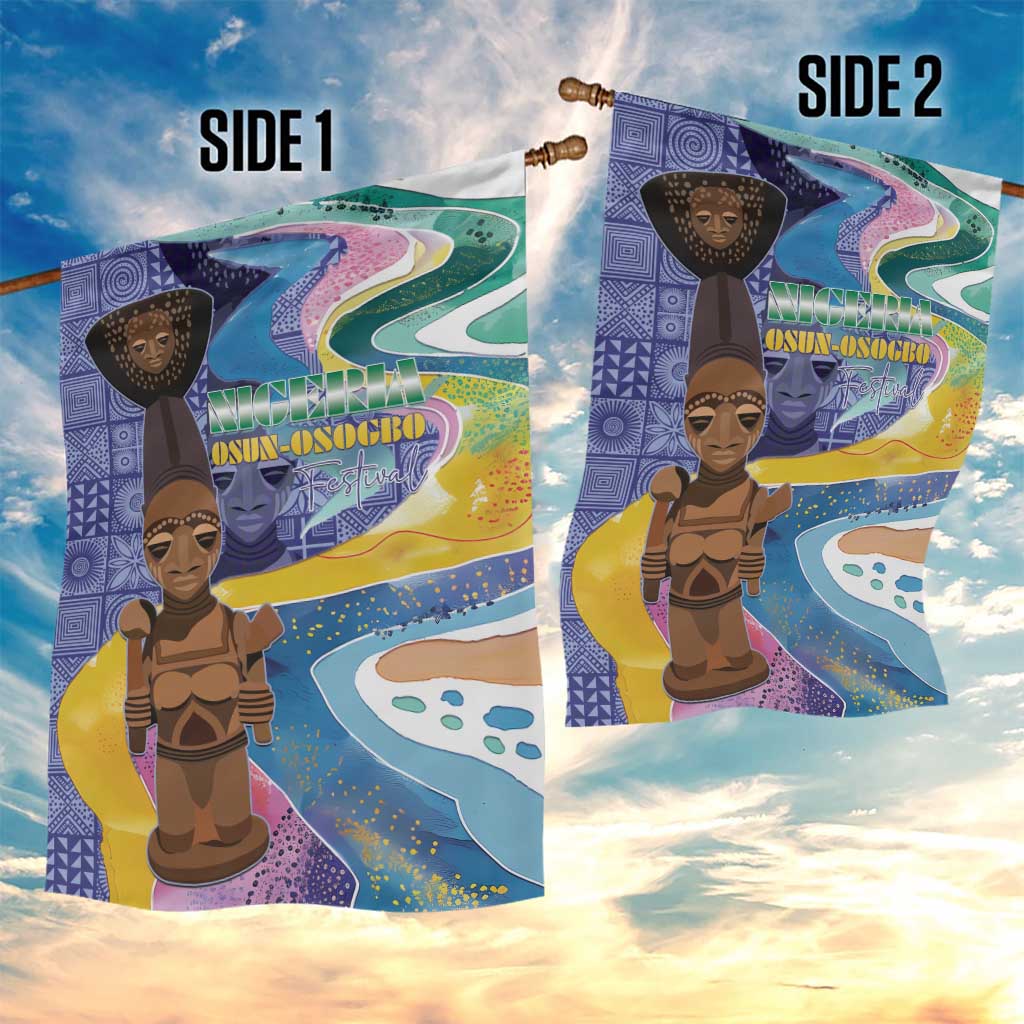 Nigeria Osun-Osogbo Festival Garden Flag Oshun God - Yoruba Pattern - Wonder Print Shop