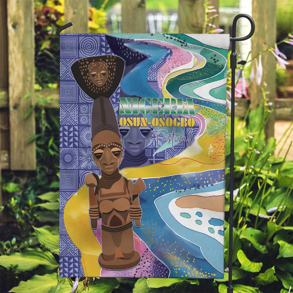 Nigeria Osun-Osogbo Festival Garden Flag Oshun God - Yoruba Pattern - Wonder Print Shop