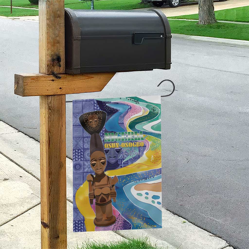 Nigeria Osun-Osogbo Festival Garden Flag Oshun God - Yoruba Pattern - Wonder Print Shop