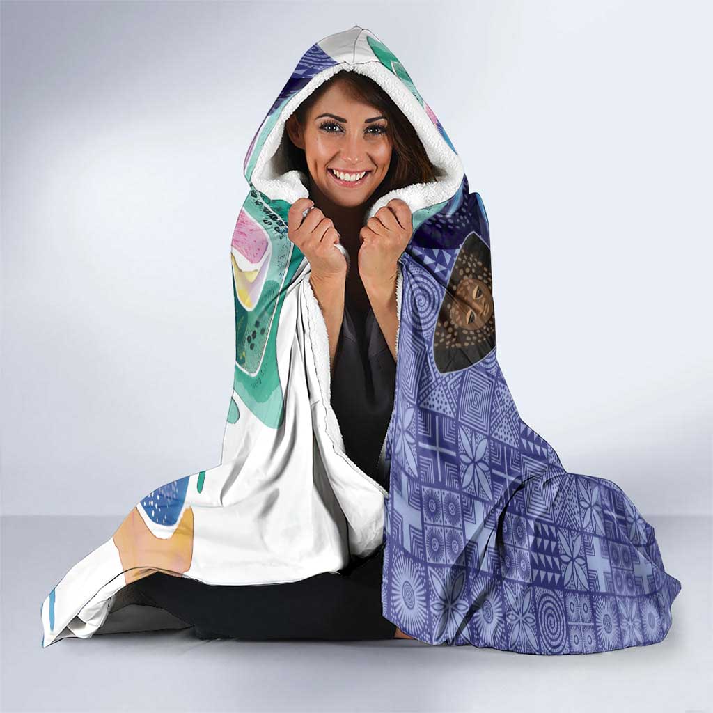 Nigeria Osun-Osogbo Festival Hooded Blanket Oshun God - Yoruba Pattern - Wonder Print Shop
