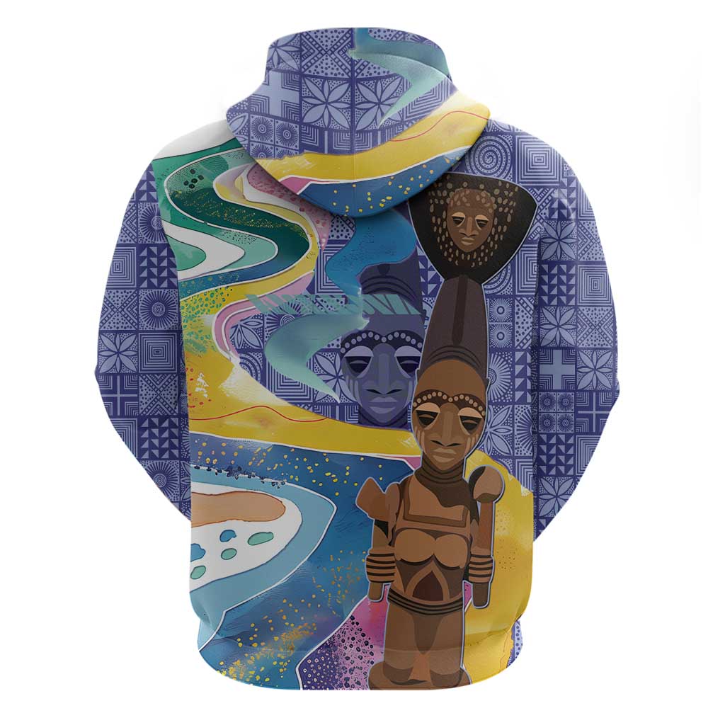 Nigeria Osun-Osogbo Festival Hoodie Oshun God - Yoruba Pattern - Wonder Print Shop