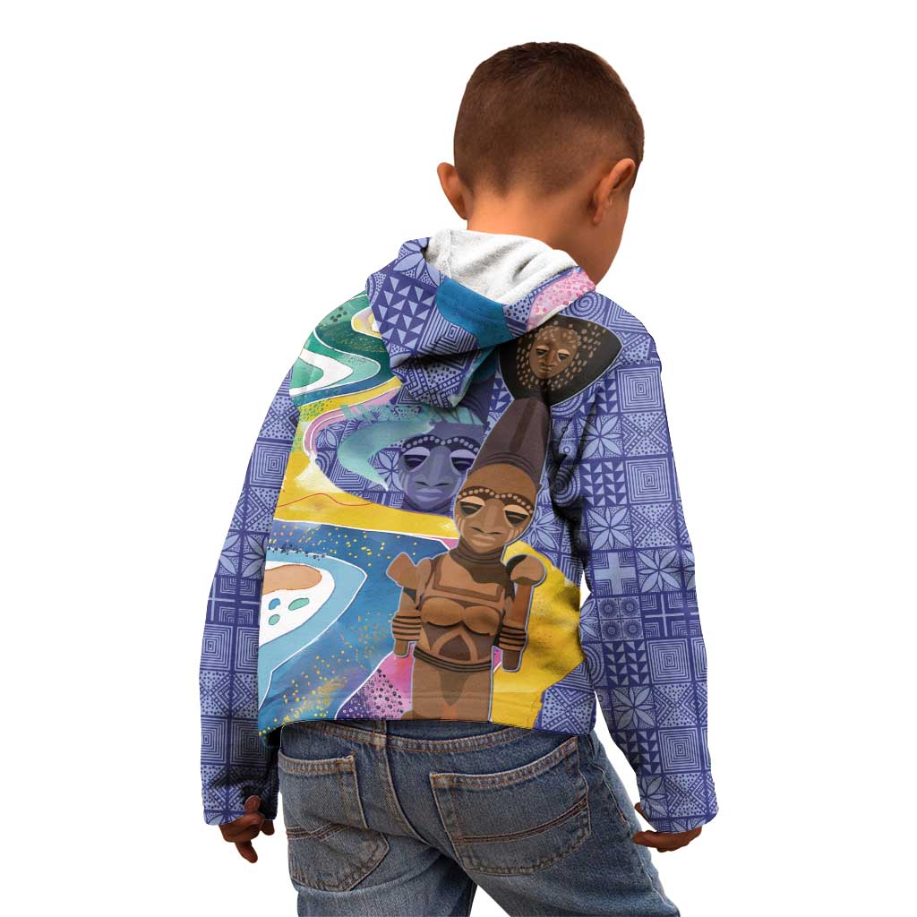 Nigeria Osun-Osogbo Festival Kid Hoodie Oshun God - Yoruba Pattern - Wonder Print Shop