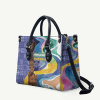 Nigeria Osun-Osogbo Festival Leather Bag Oshun God - Yoruba Pattern - Wonder Print Shop