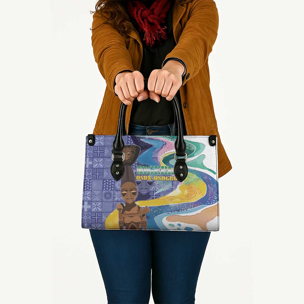 Nigeria Osun-Osogbo Festival Leather Bag Oshun God - Yoruba Pattern - Wonder Print Shop