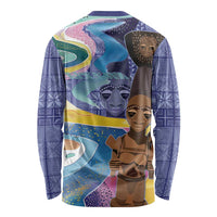 Nigeria Osun-Osogbo Festival Long Sleeve Shirt Oshun God - Yoruba Pattern - Wonder Print Shop