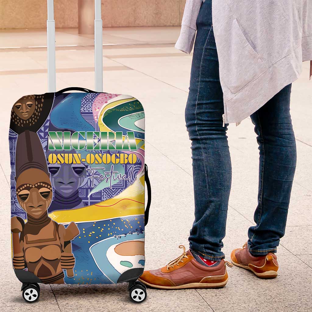Nigeria Osun-Osogbo Festival Luggage Cover Oshun God - Yoruba Pattern - Wonder Print Shop