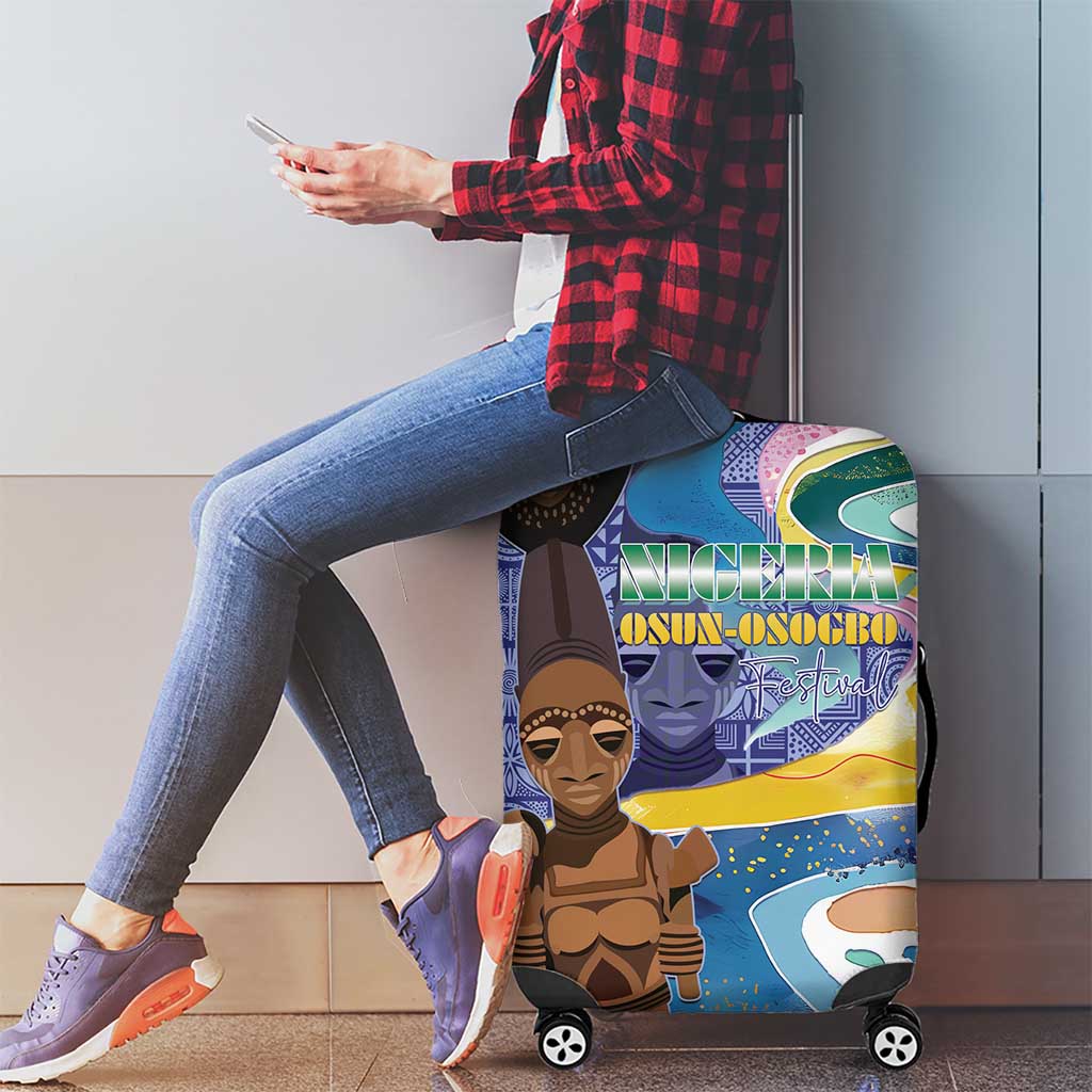 Nigeria Osun-Osogbo Festival Luggage Cover Oshun God - Yoruba Pattern - Wonder Print Shop