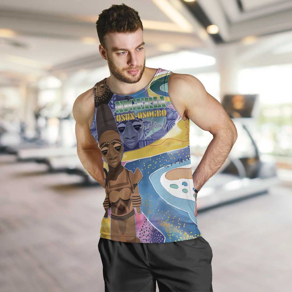 Nigeria Osun-Osogbo Festival Men Tank Top Oshun God - Yoruba Pattern - Wonder Print Shop