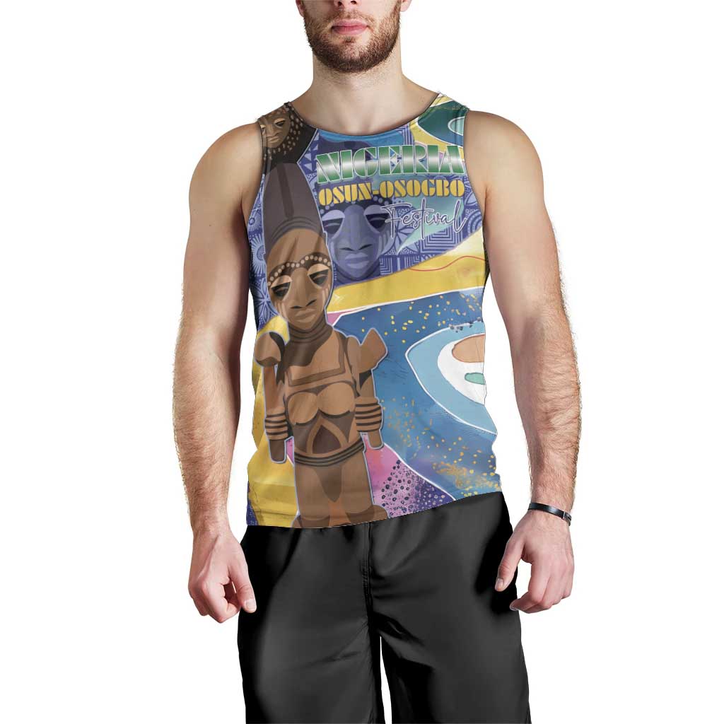 Nigeria Osun-Osogbo Festival Men Tank Top Oshun God - Yoruba Pattern - Wonder Print Shop