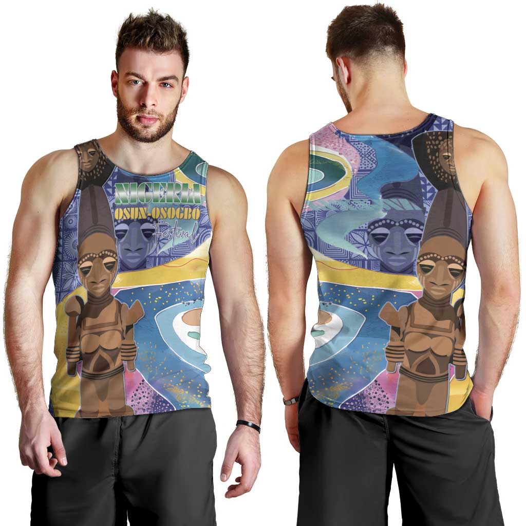 Nigeria Osun-Osogbo Festival Men Tank Top Oshun God - Yoruba Pattern - Wonder Print Shop