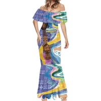 Nigeria Osun-Osogbo Festival Mermaid Dress Oshun God - Yoruba Pattern - Wonder Print Shop