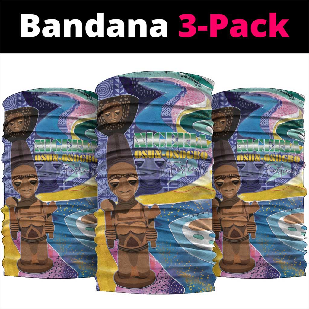 Nigeria Osun-Osogbo Festival Neck Gaiter Oshun God - Yoruba Pattern - Wonder Print Shop