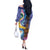 Nigeria Osun-Osogbo Festival Off The Shoulder Long Sleeve Dress Oshun God - Yoruba Pattern - Wonder Print Shop