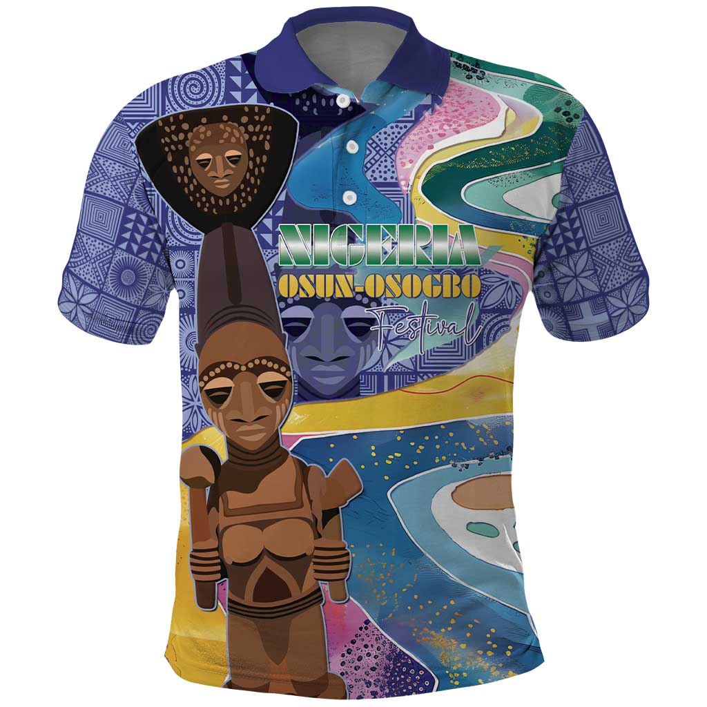 Nigeria Osun-Osogbo Festival Polo Shirt Oshun God - Yoruba Pattern - Wonder Print Shop