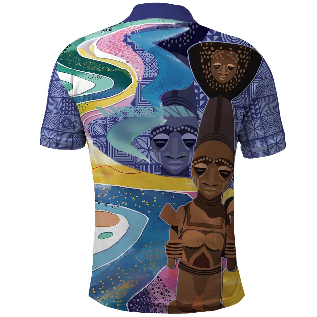 Nigeria Osun-Osogbo Festival Polo Shirt Oshun God - Yoruba Pattern - Wonder Print Shop