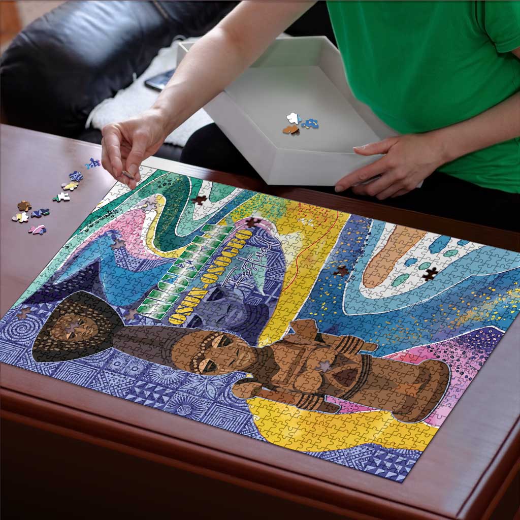 Nigeria Osun-Osogbo Festival Puzzle Oshun God - Yoruba Pattern - Wonder Print Shop