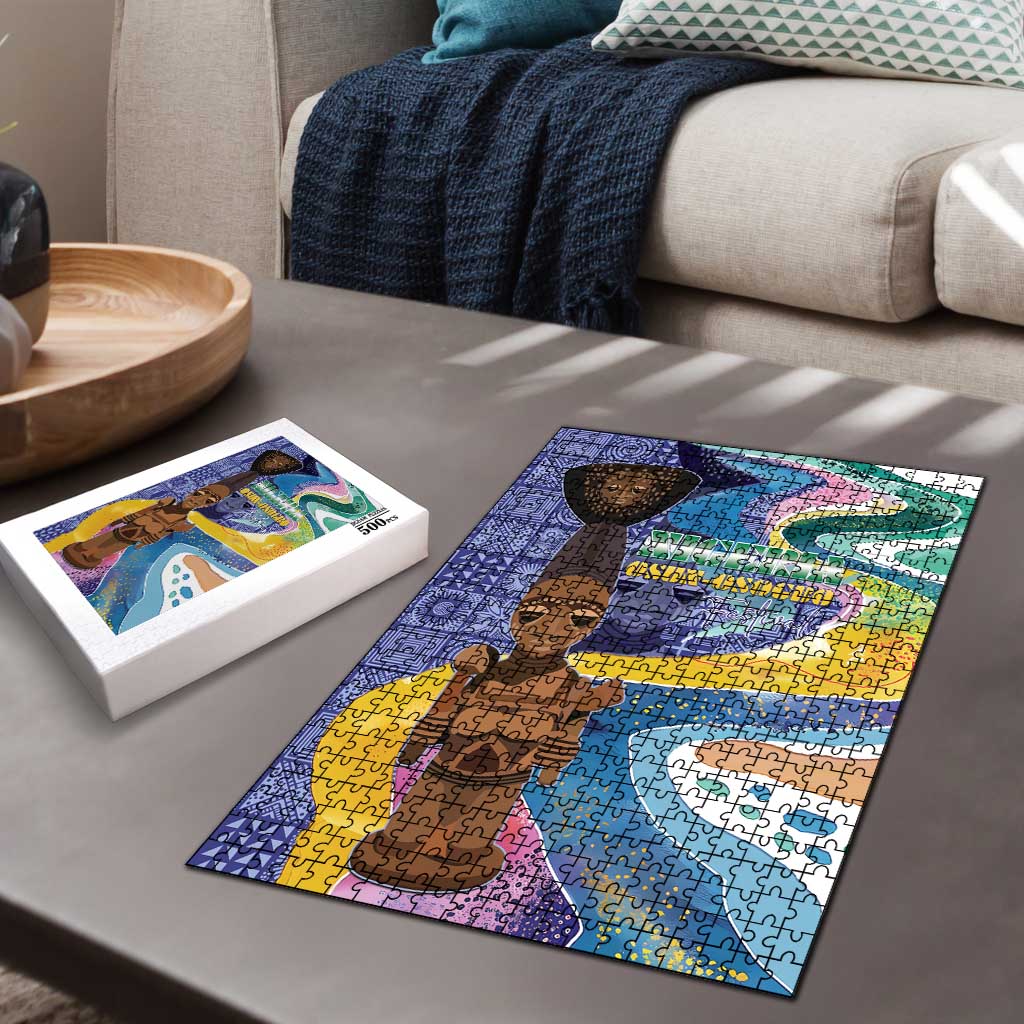 Nigeria Osun-Osogbo Festival Puzzle Oshun God - Yoruba Pattern - Wonder Print Shop