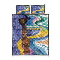 Nigeria Osun-Osogbo Festival Quilt Bed Set Oshun God - Yoruba Pattern - Wonder Print Shop