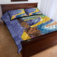 Nigeria Osun-Osogbo Festival Quilt Bed Set Oshun God - Yoruba Pattern - Wonder Print Shop