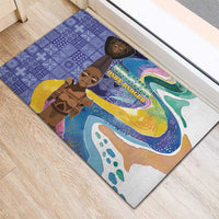 Nigeria Osun-Osogbo Festival Rubber Doormat Oshun God - Yoruba Pattern - Wonder Print Shop