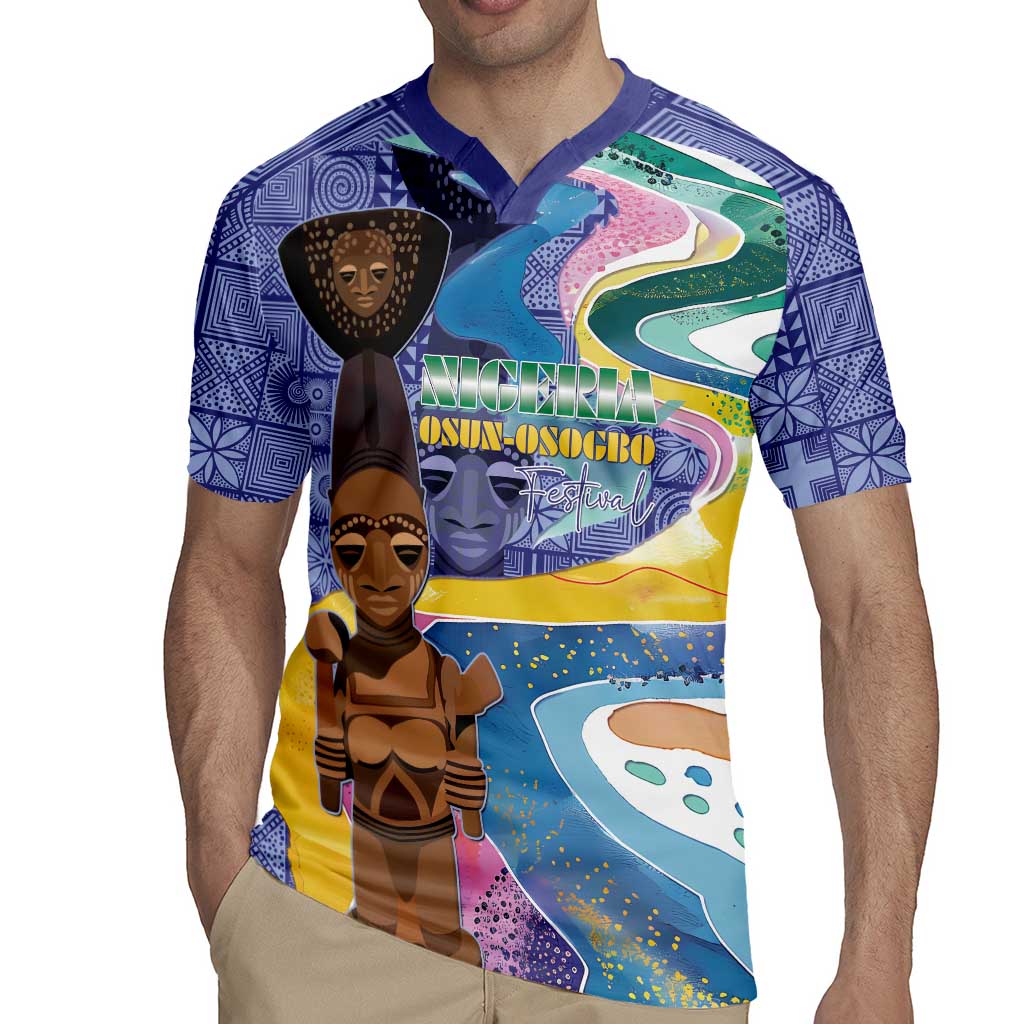 Nigeria Osun-Osogbo Festival Rugby Jersey Oshun God - Yoruba Pattern - Wonder Print Shop