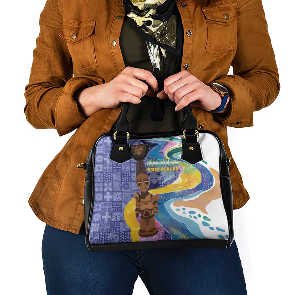 Nigeria Osun-Osogbo Festival Shoulder Handbag Oshun God - Yoruba Pattern - Wonder Print Shop