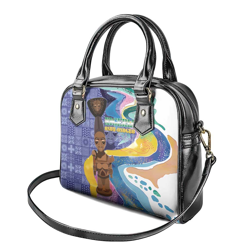 Nigeria Osun-Osogbo Festival Shoulder Handbag Oshun God - Yoruba Pattern - Wonder Print Shop