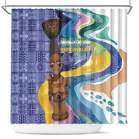 Nigeria Osun-Osogbo Festival Shower Curtain Oshun God - Yoruba Pattern - Wonder Print Shop
