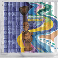 Nigeria Osun-Osogbo Festival Shower Curtain Oshun God - Yoruba Pattern - Wonder Print Shop