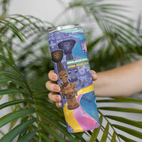 Nigeria Osun-Osogbo Festival Skinny Tumbler Oshun God - Yoruba Pattern - Wonder Print Shop