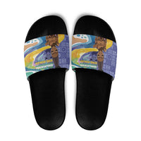 Nigeria Osun-Osogbo Festival Slide Sandals Oshun God - Yoruba Pattern - Wonder Print Shop