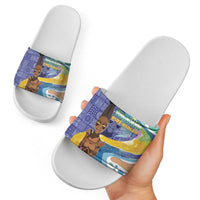 Nigeria Osun-Osogbo Festival Slide Sandals Oshun God - Yoruba Pattern - Wonder Print Shop