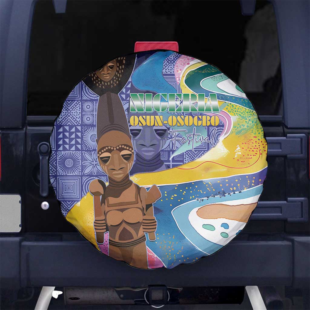 Nigeria Osun-Osogbo Festival Spare Tire Cover Oshun God - Yoruba Pattern - Wonder Print Shop