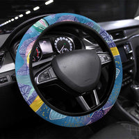 Nigeria Osun-Osogbo Festival Steering Wheel Cover Oshun God - Yoruba Pattern - Wonder Print Shop