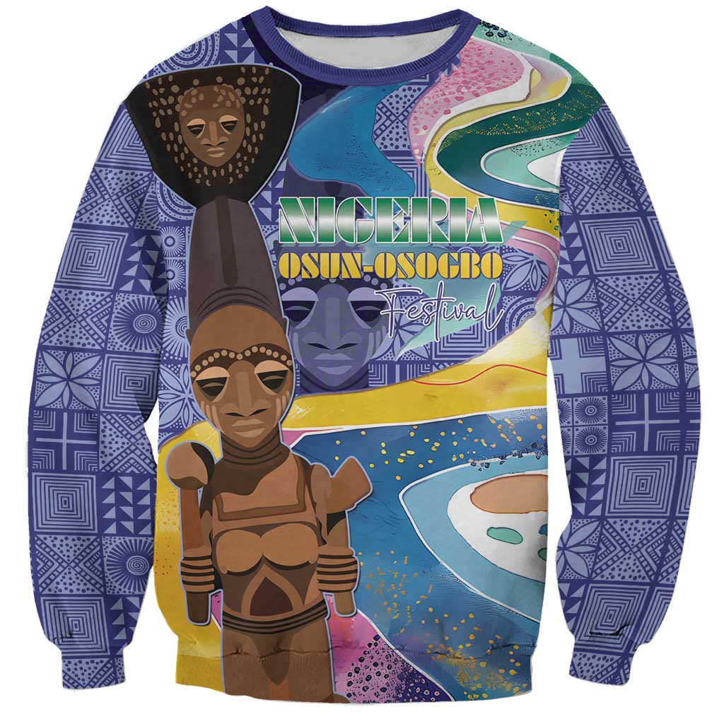 Nigeria Osun-Osogbo Festival Sweatshirt Oshun God - Yoruba Pattern - Wonder Print Shop