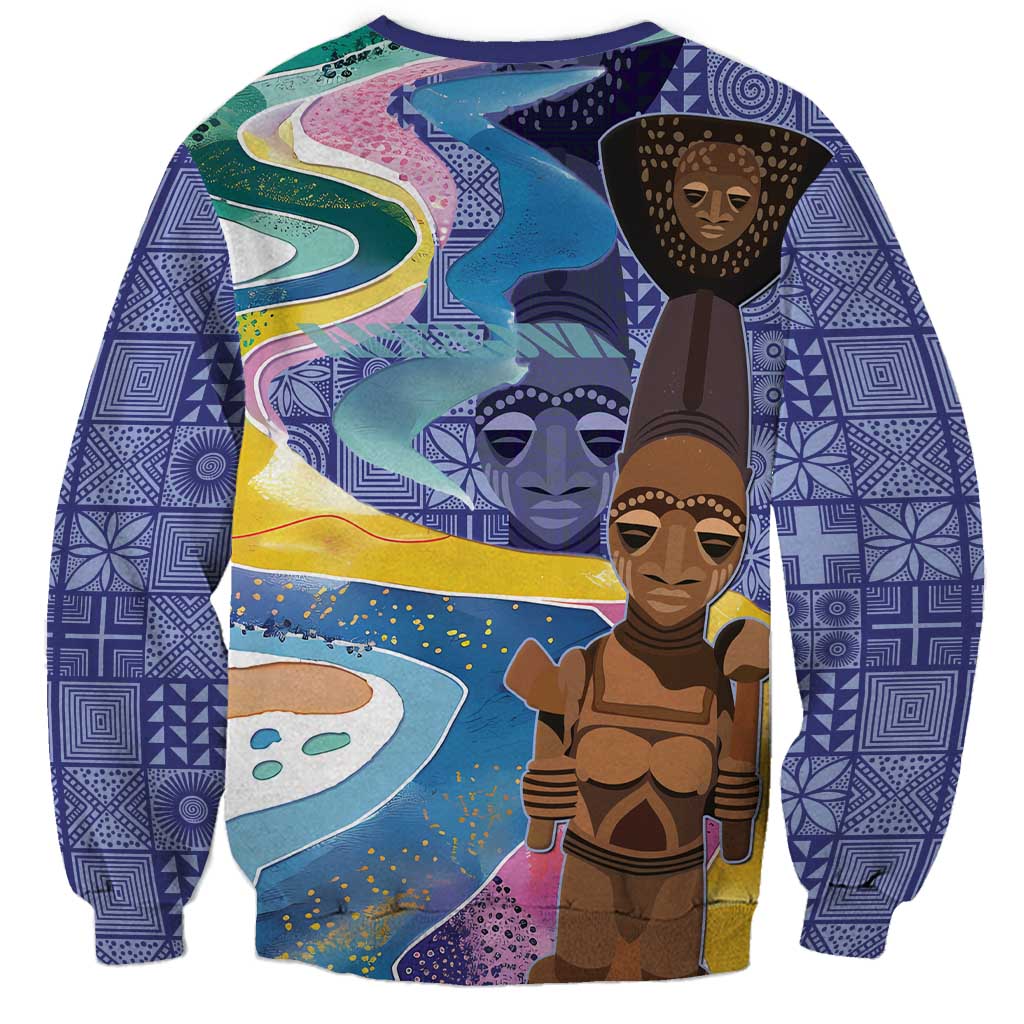 Nigeria Osun-Osogbo Festival Sweatshirt Oshun God - Yoruba Pattern - Wonder Print Shop