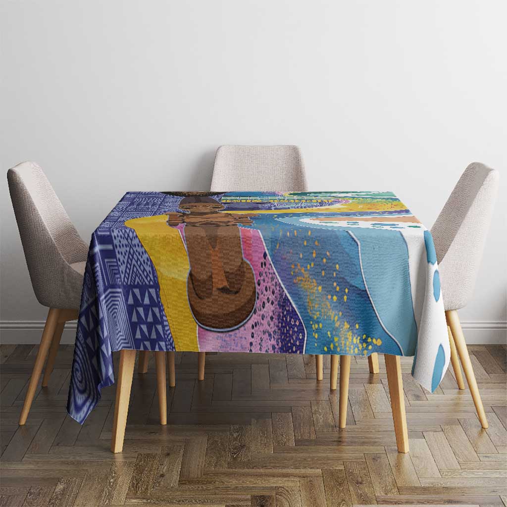 Nigeria Osun-Osogbo Festival Tablecloth Oshun God - Yoruba Pattern - Wonder Print Shop
