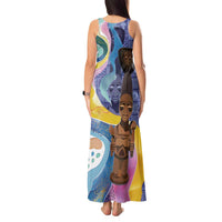 Nigeria Osun-Osogbo Festival Tank Maxi Dress Oshun God - Yoruba Pattern - Wonder Print Shop