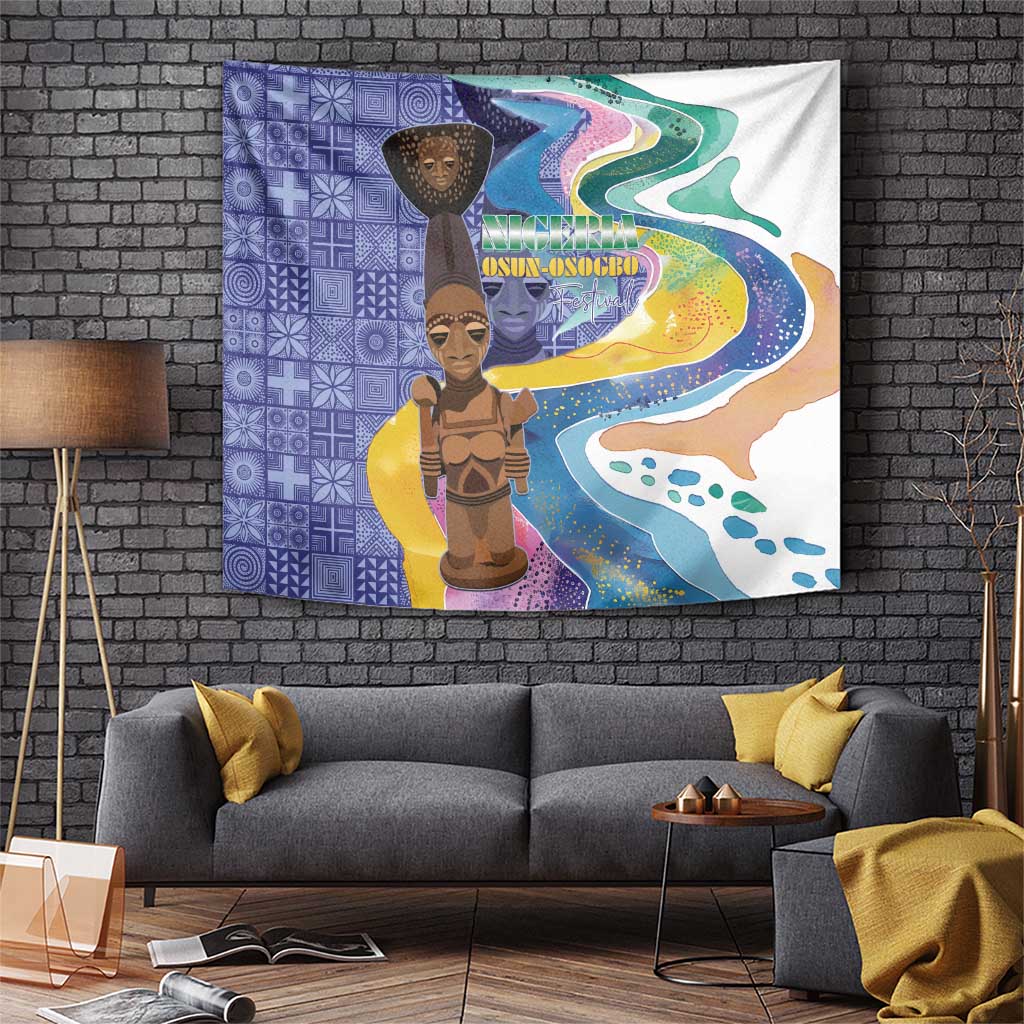 Nigeria Osun-Osogbo Festival Tapestry Oshun God - Yoruba Pattern - Wonder Print Shop