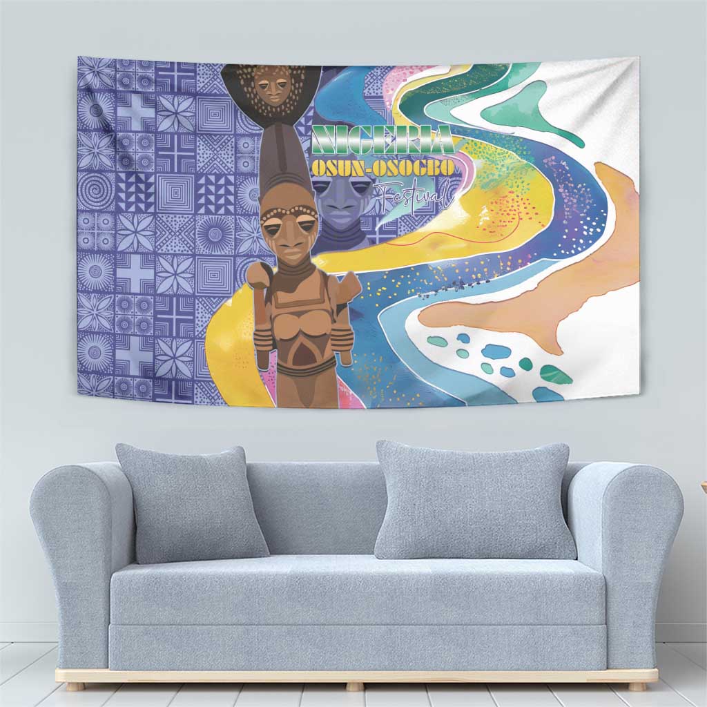 Nigeria Osun-Osogbo Festival Tapestry Oshun God - Yoruba Pattern - Wonder Print Shop