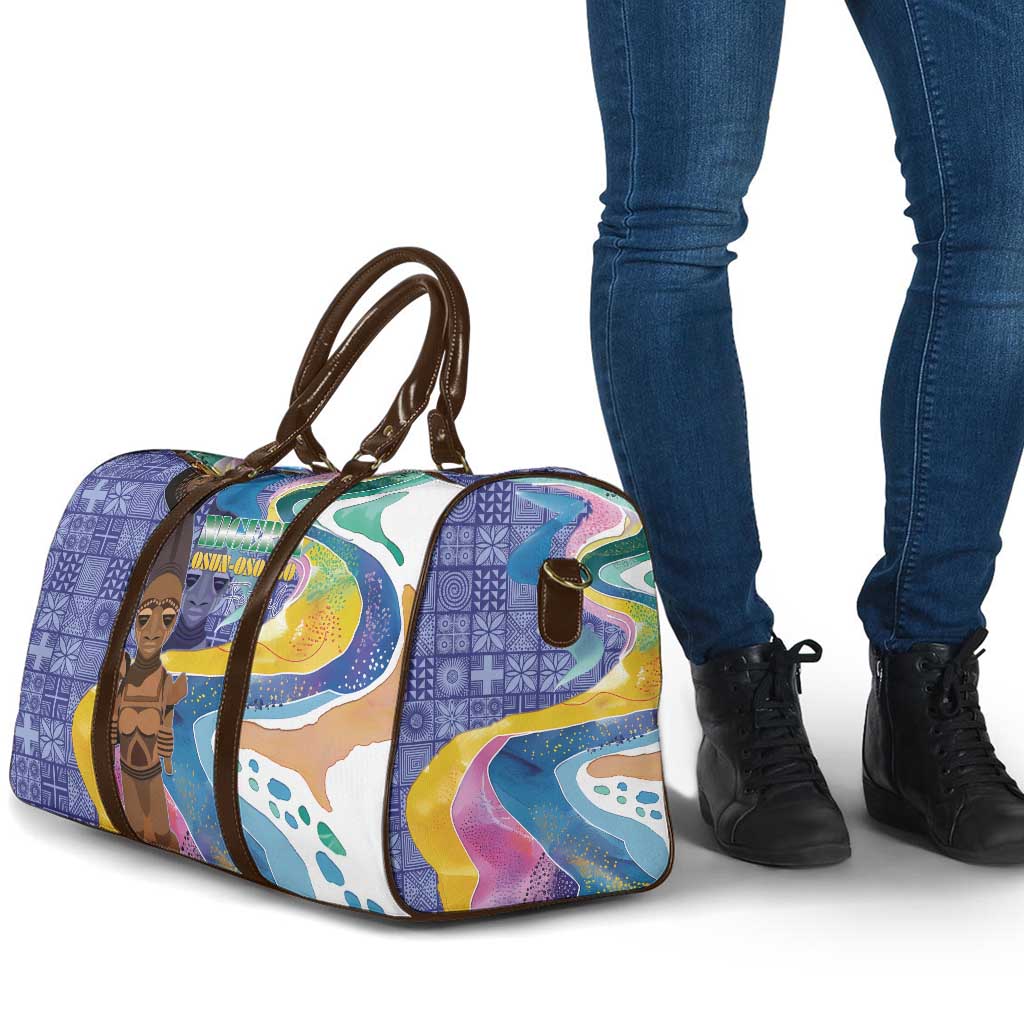 Nigeria Osun-Osogbo Festival Travel Bag Oshun God - Yoruba Pattern - Wonder Print Shop