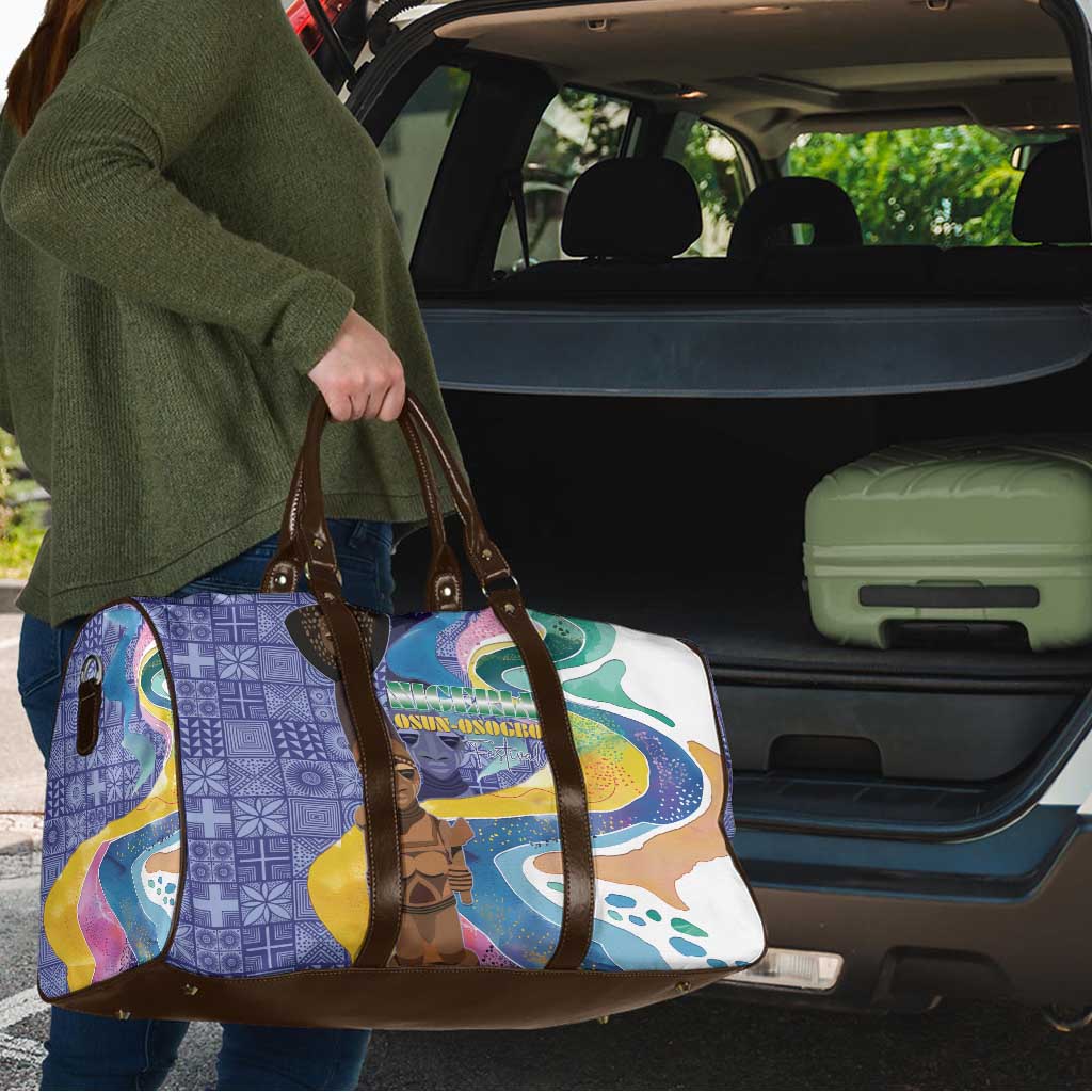 Nigeria Osun-Osogbo Festival Travel Bag Oshun God - Yoruba Pattern - Wonder Print Shop