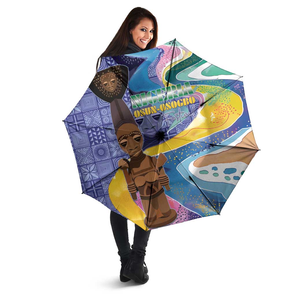 Nigeria Osun-Osogbo Festival Umbrella Oshun God - Yoruba Pattern - Wonder Print Shop