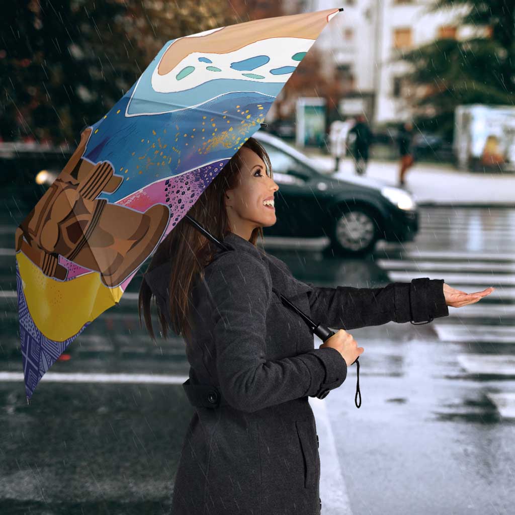 Nigeria Osun-Osogbo Festival Umbrella Oshun God - Yoruba Pattern - Wonder Print Shop